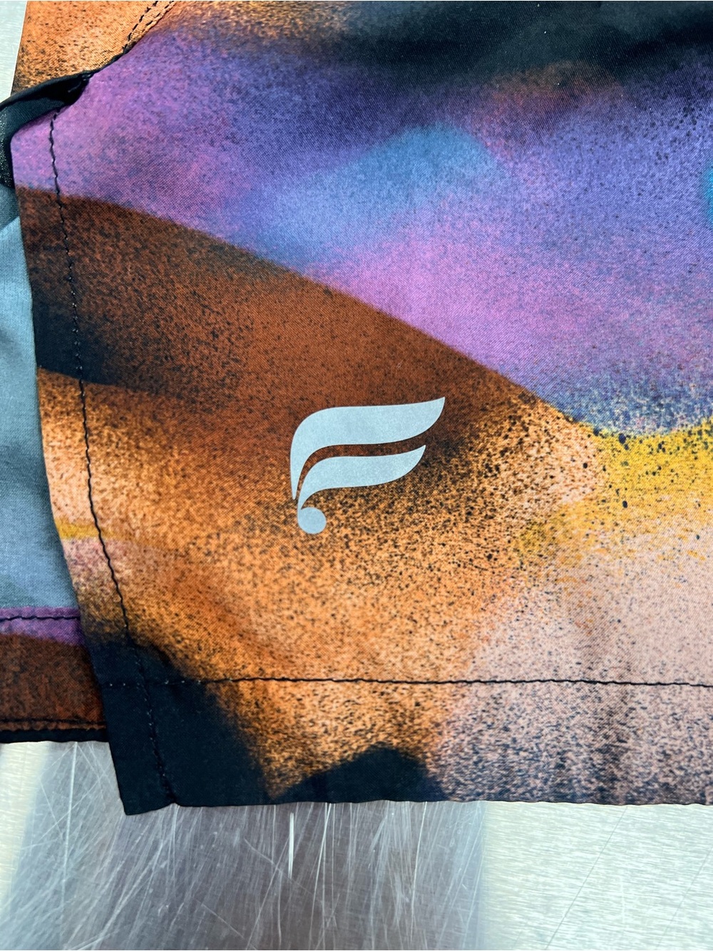 Fabletics Women’s Multicolor Abstract Print Running Shorts Large - Picture 2 of 11